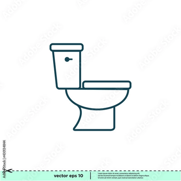 Fototapeta toilet icon sign vector simple design element