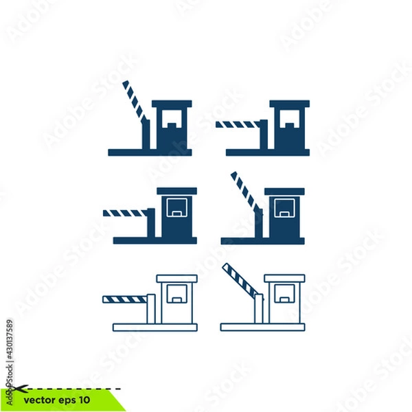 Obraz toll gates icn vector logo template