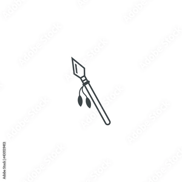 Fototapeta spear icon vector simple design element