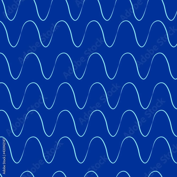 Fototapeta seamless pattern with waves 