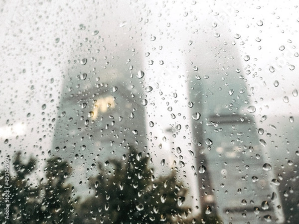 Obraz rain drops on window