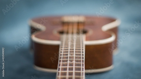 Obraz ukulele guitar aqua background