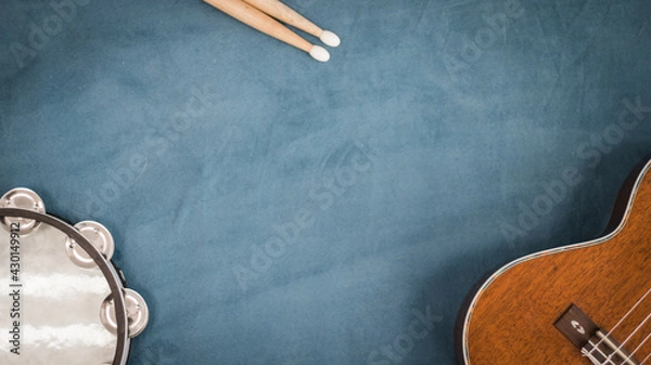 Obraz blue music background