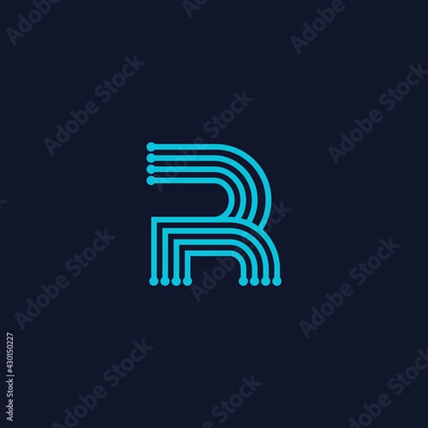 Fototapeta letter R logo. Vector design	