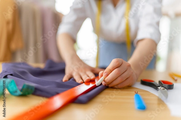 Obraz Woman is working at workshop