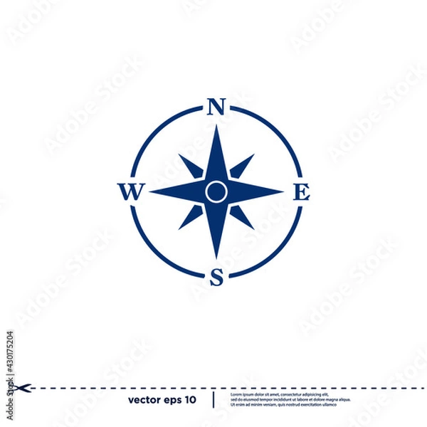 Fototapeta compass icon symbol 