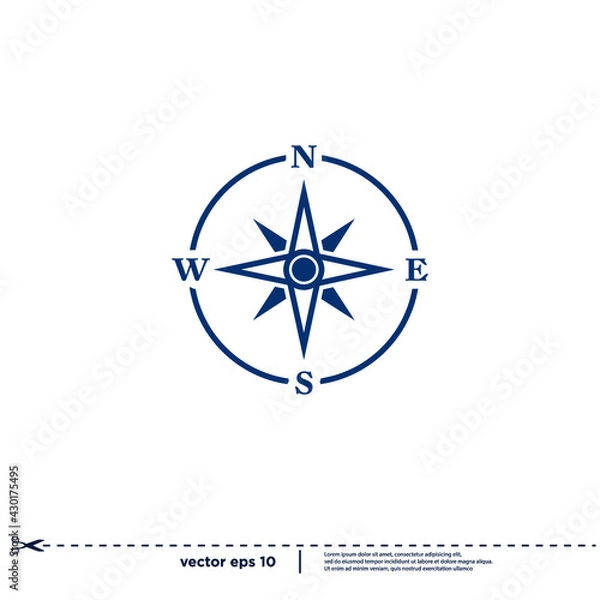 Fototapeta compass icon symbol 