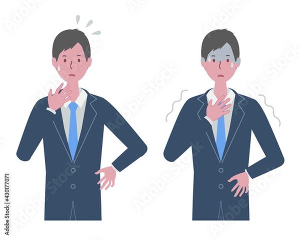 Fototapeta 焦る、怖がる　スーツを着た男性