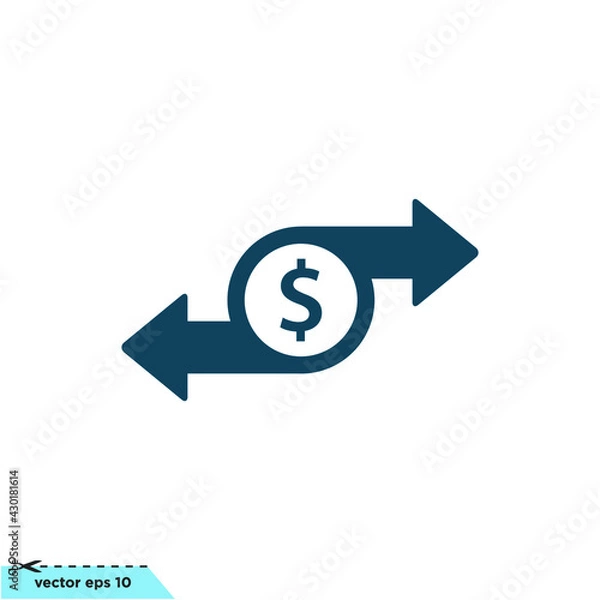 Fototapeta money transfer icon symbol