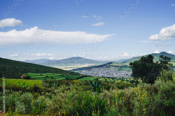 Obraz landscape with mountains and clouds
