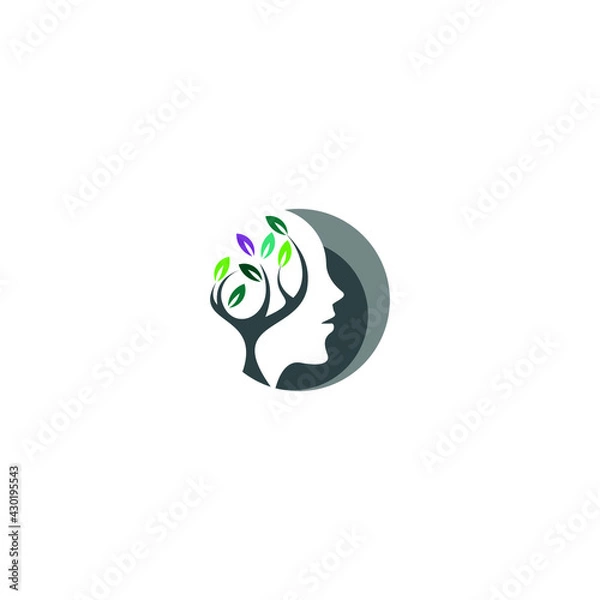 Obraz Brain or neuron logo design vector concept