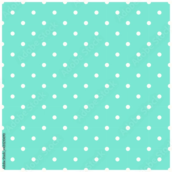Obraz seamless green polka dot background