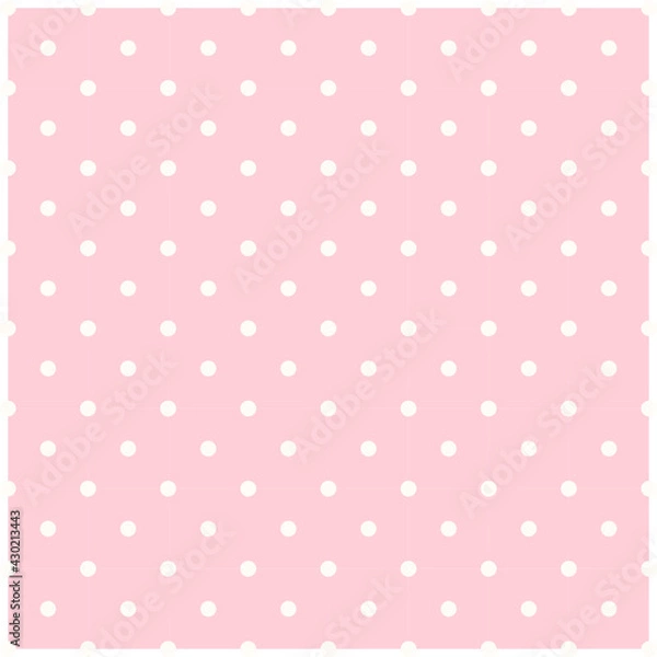 Obraz Seamless pink pastel polka dotbackground