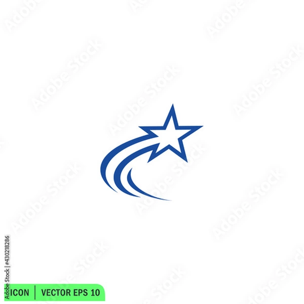 Obraz shooting star icon vector illustration simple design element
