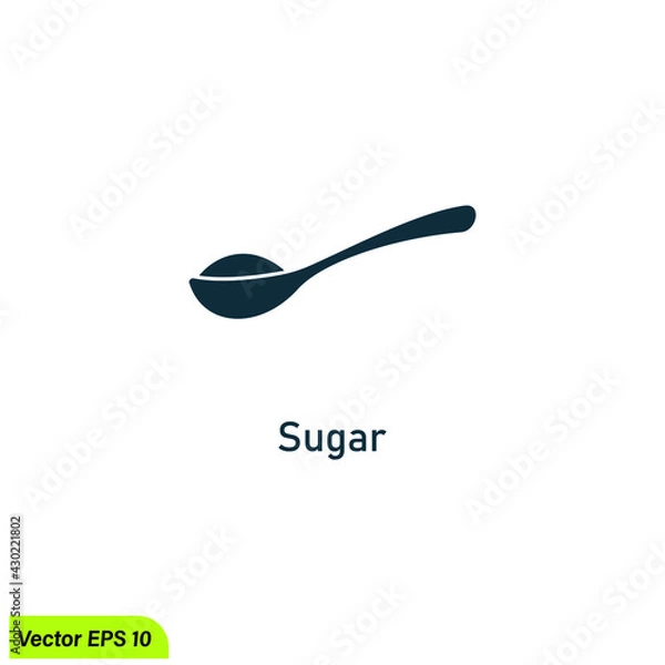 Fototapeta a spoon of sugar icon 