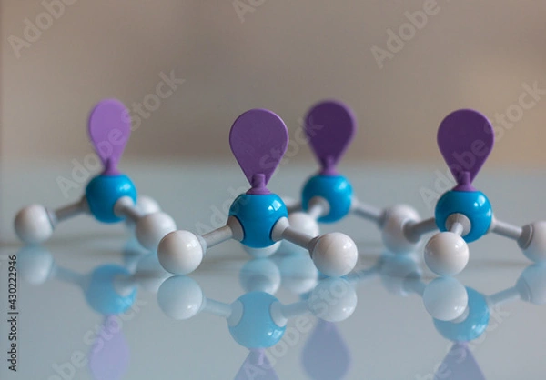 Fototapeta A group of molecular models of ammonia