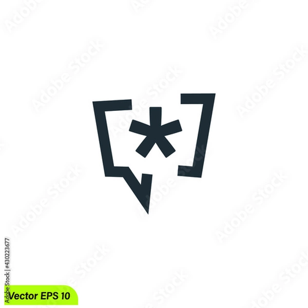 Fototapeta asterisk icon vector illustration logo template