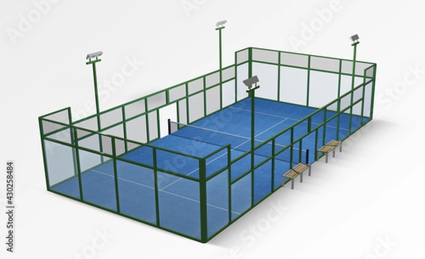 Obraz Pista de padel 3D rendering 