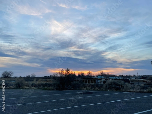 Obraz Sunset over the city