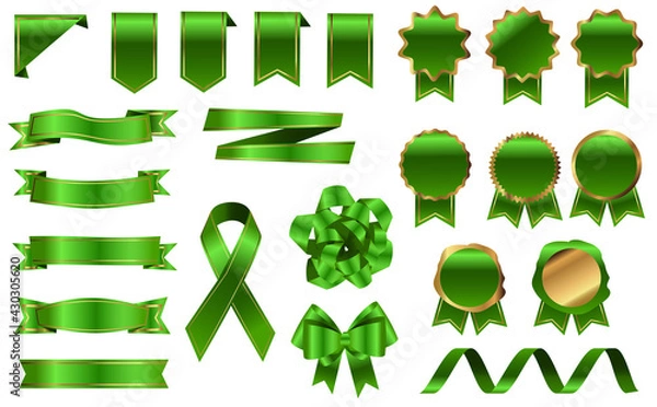 Obraz 緑 リボン メダル セット