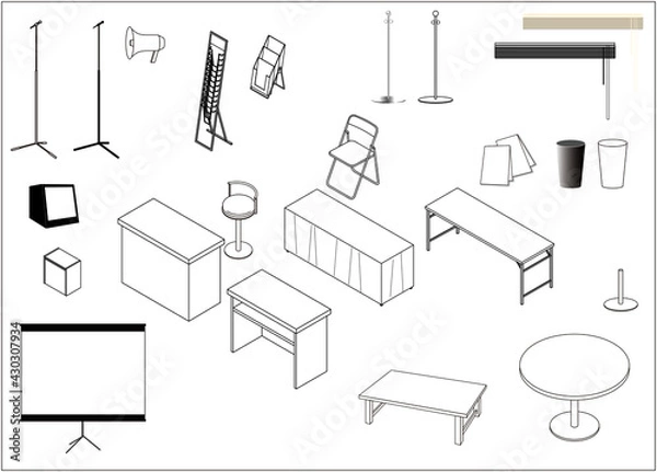 Obraz 展示会備品のイラスト