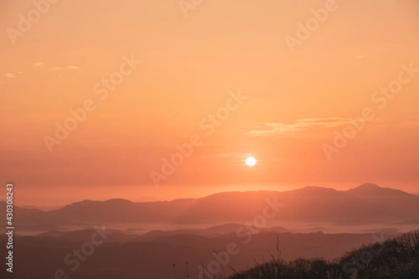 Obraz sunrise over the mountains