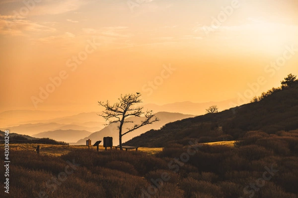Obraz sunrise over the mountains