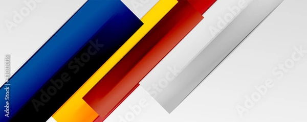 Fototapeta Color abstract lines trendy geometric background for business or technology presentation, internet poster or web brochure cover, wallpaper
