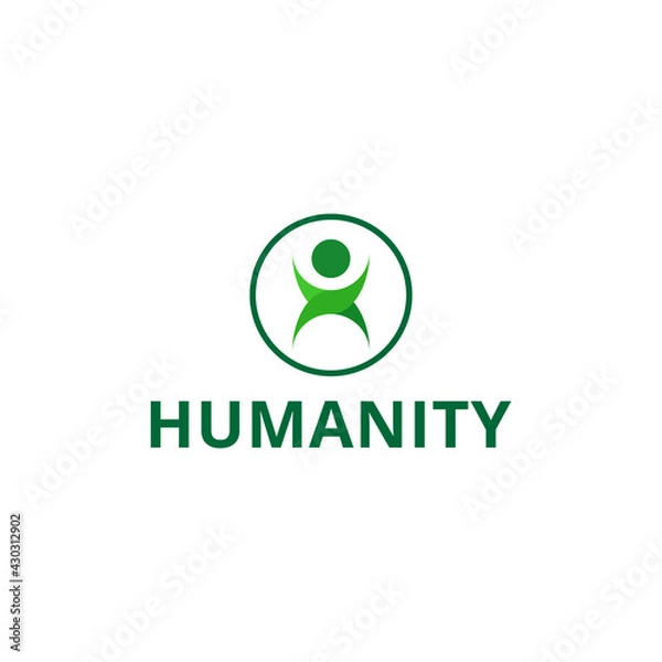 Obraz Humanity Care organization logo design