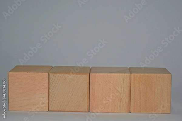 Obraz stack of boxes, four boxes with white background