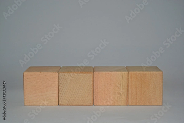 Obraz stack of boxes, four boxes with white background