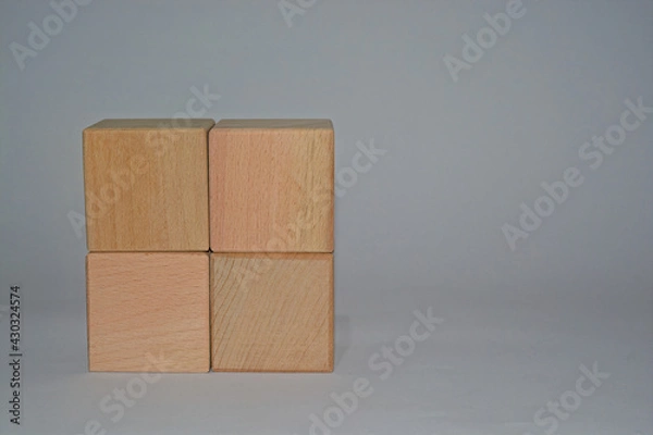 Obraz stack of boxes, four boxes with white background