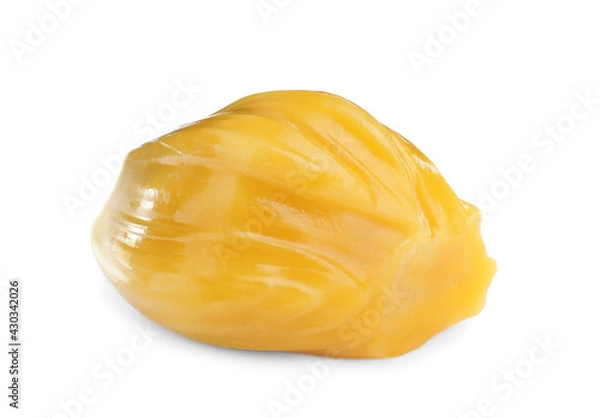 Fototapeta Delicious exotic jackfruit bulb isolated on white
