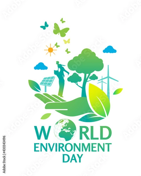 Obraz World environment day logo design template 