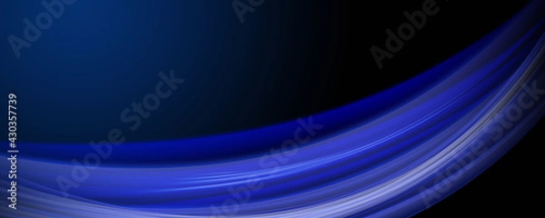 Fototapeta Fantastic elegant wave panorama background design illustration with space for text