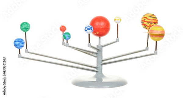 Fototapeta Model of solar system isolated on white background