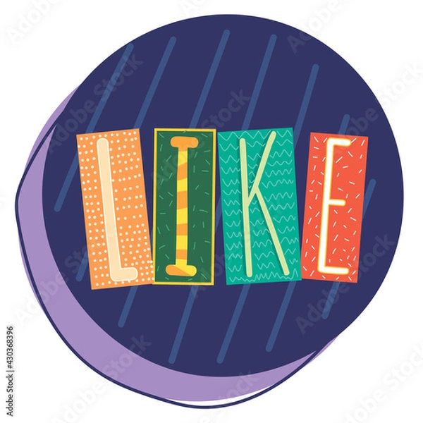 Obraz like button isolated on white background