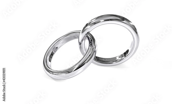 Obraz srebrne pierścienie