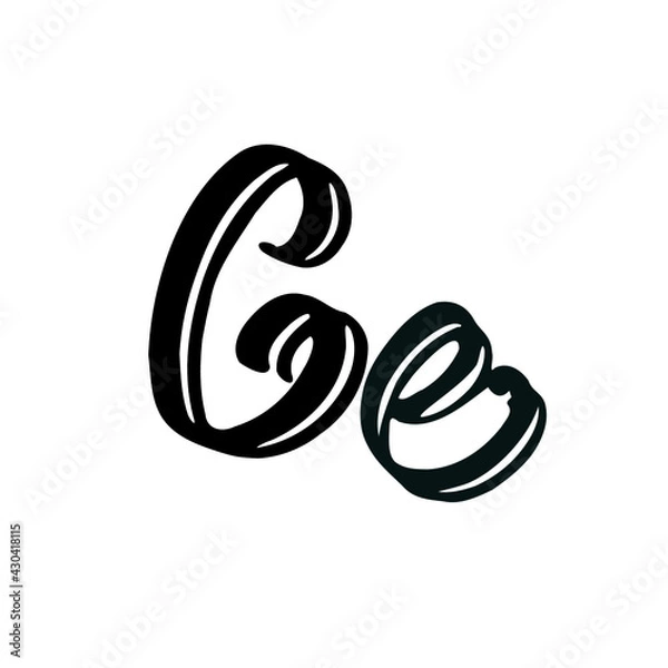 Obraz Ce initial handwritten logo for identity