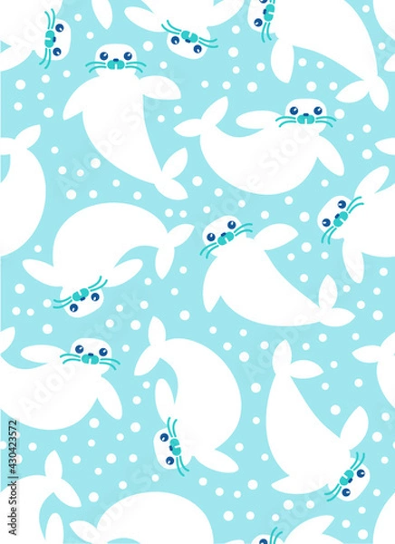 Fototapeta Editable Seamless Pattern