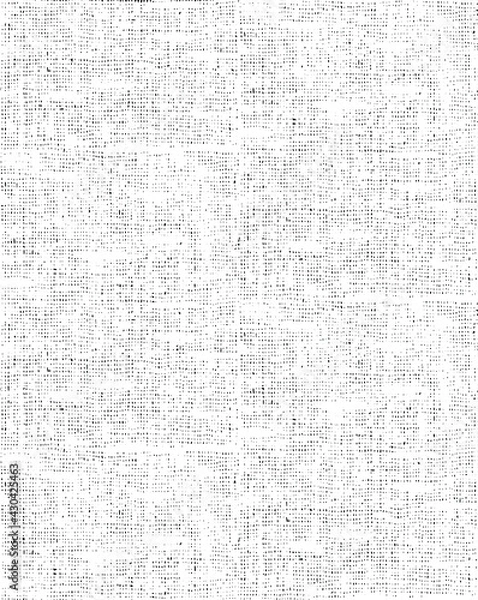 Fototapeta Rich, heavy fabric texture. Vector texture of weaving cloth. Grunge background. Abstract halftone vector illustration. Overlay for interesting effect and depth. Black isolated on white background.