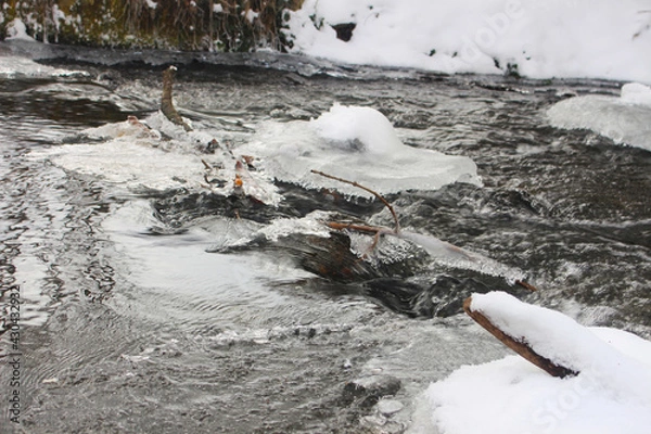 Obraz Winter Bach zugefroren