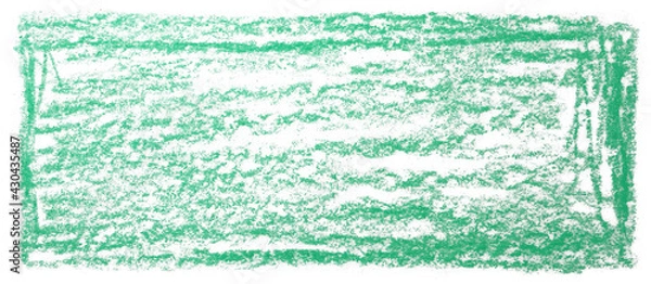 Fototapeta Green background rectangle drawn with pencils