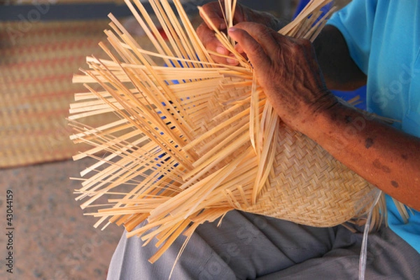 Obraz Traditional bamboo weaving