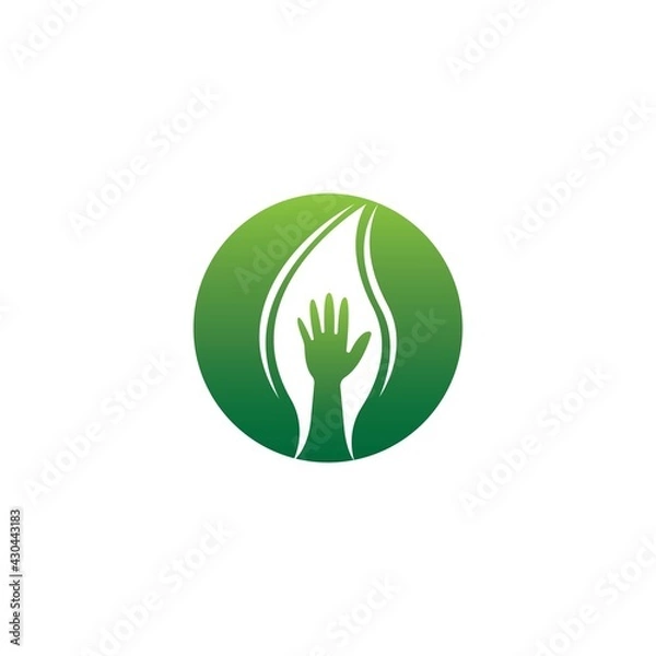 Fototapeta Hand, Tree and Leaf logo Combination. Arm and ecosystem symbol or icon. Unique and Organic