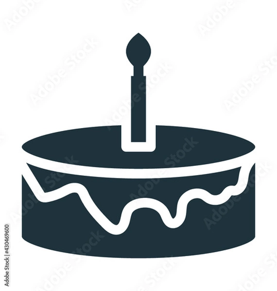 Fototapeta Cake Vector Icon 