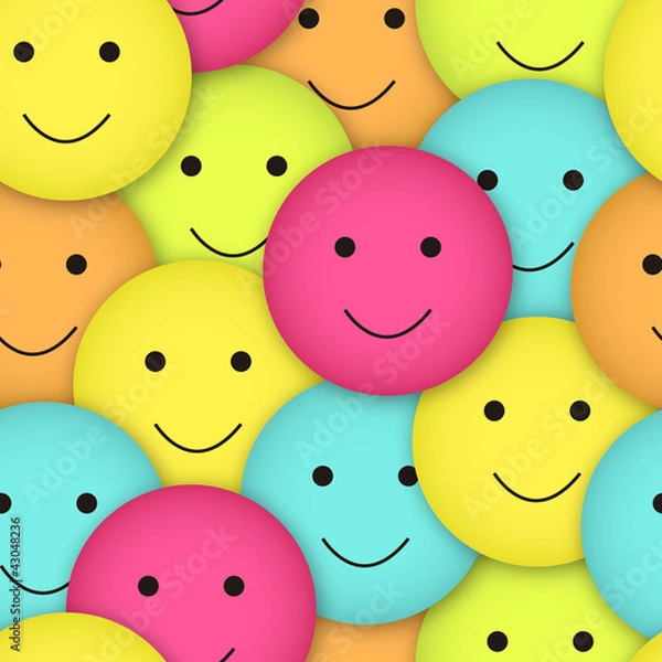 Fototapeta seamless vector smileys