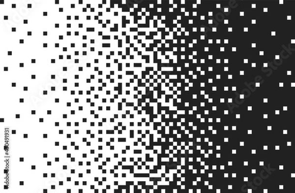 Obraz Pixel background, monochrome. Vector solvent illustration, gradient, technologies.