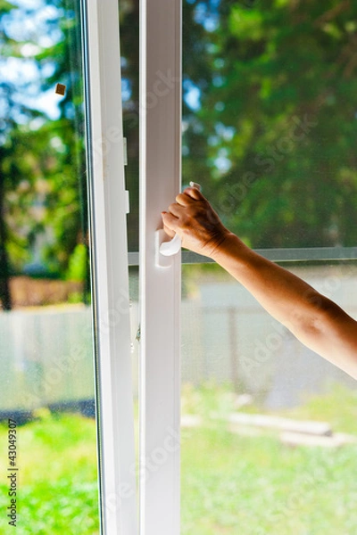 Obraz plastic windows with mosquito nets