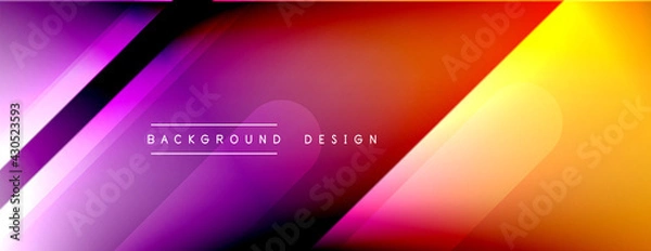 Fototapeta Dynamic lines abstract background. 3D shadow effects and fluid gradients. Modern overlapping forms